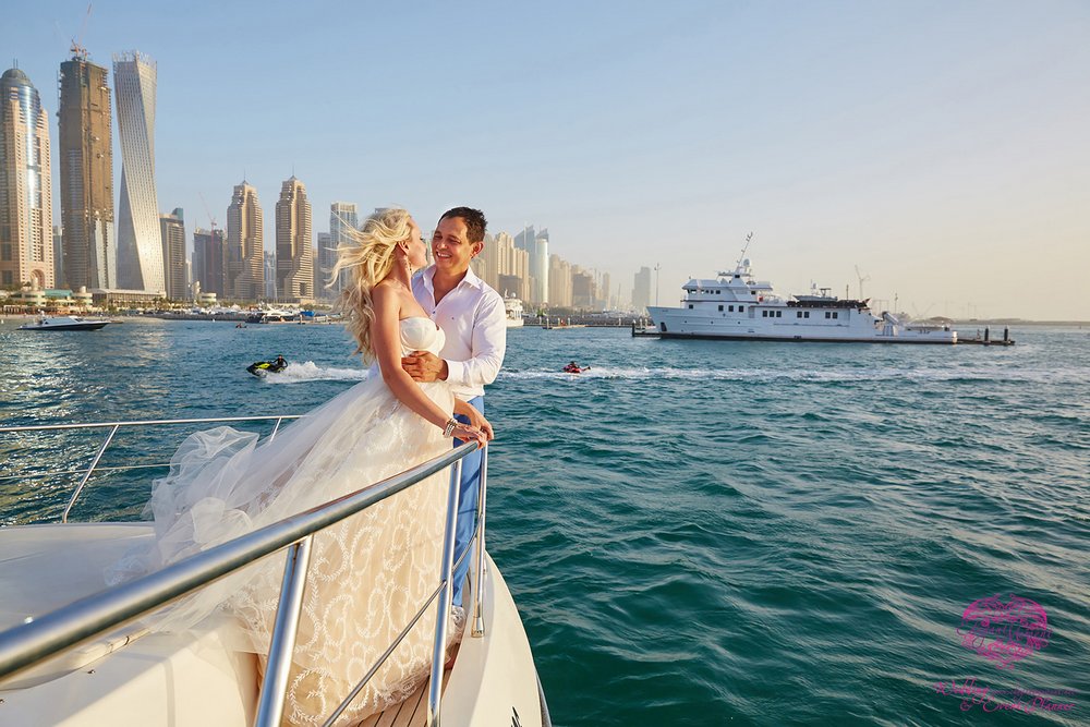 Аренда яхты для свадебного торжества в Дубае